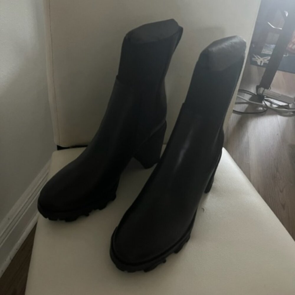 Rag & Bone New Pull On Black Leather Boots- 11M